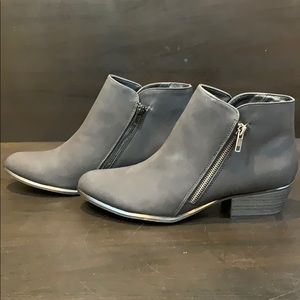 Black Faux Suede Unionbay Booties